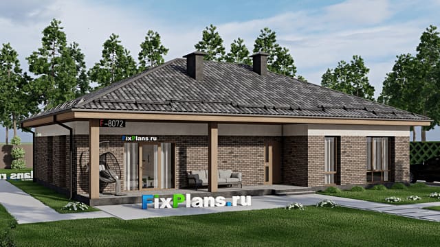 Одноэтажный дом F-8072