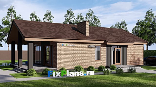 Одноэтажный дом F-17756
