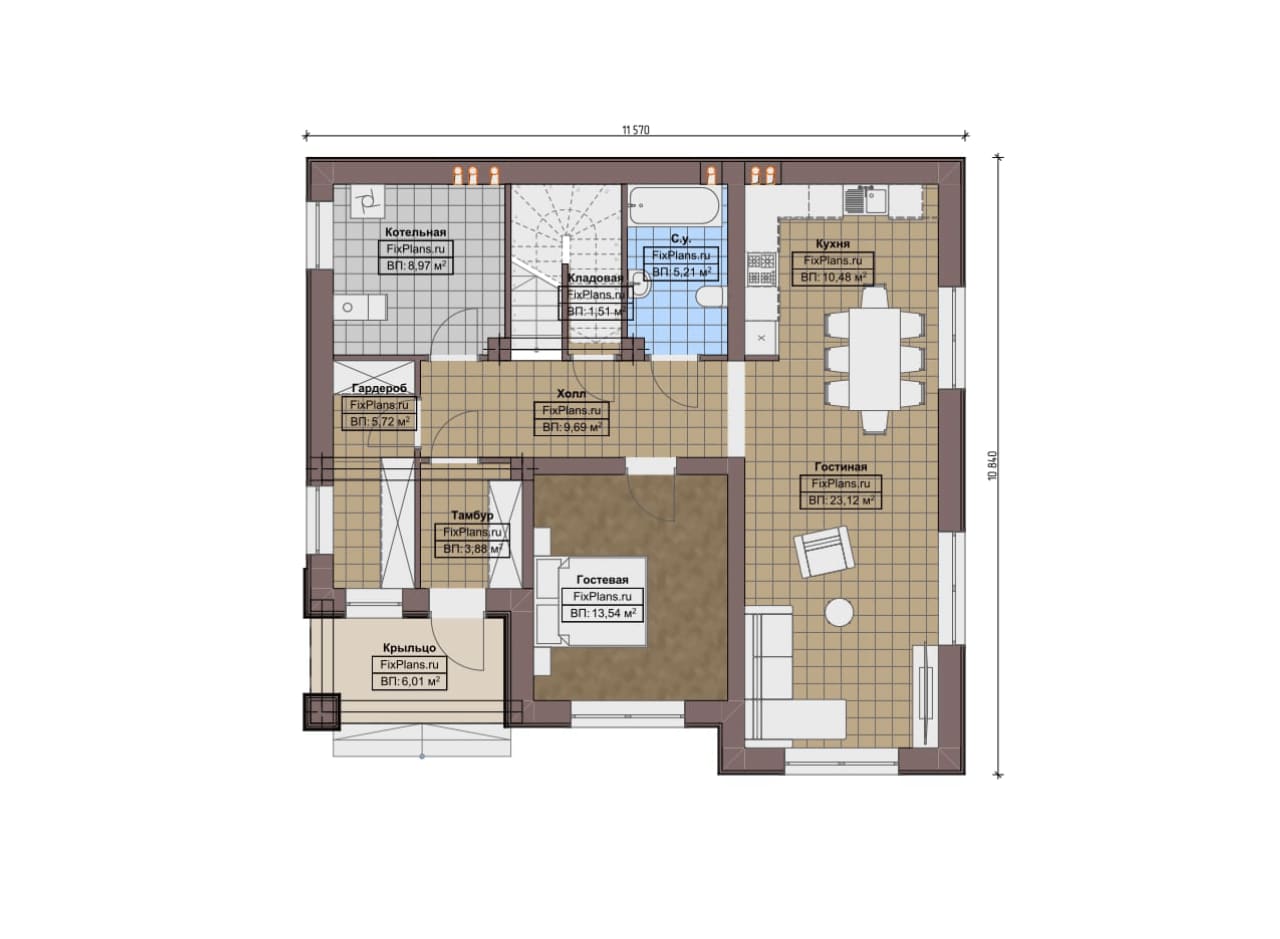 Планировка Двухэтажный дом F-20357